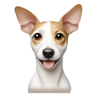 White and beige rat terrier make it kinda baby sticker