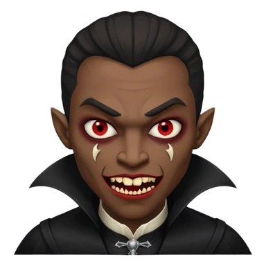black men Vampire sticker