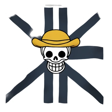 one piece mugiwara flag sticker