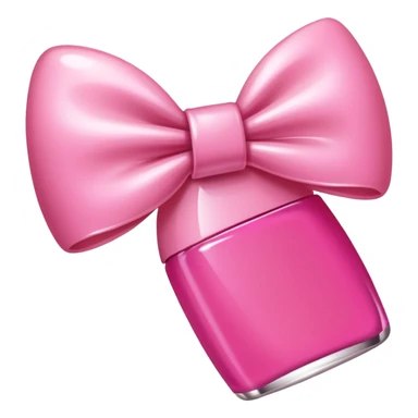 Nail Polish pink bow sticker