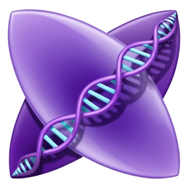 I want a DNA helix in the foreground. Background to be a rippled purple sheet. sticker