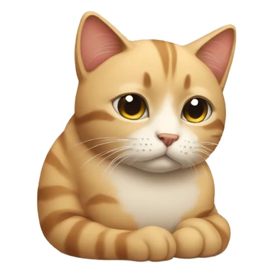 cat feel lonely and sad sticker