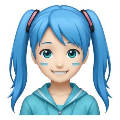 Hatsune Miku as a emoji sticker