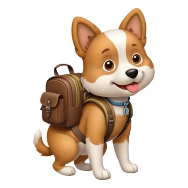 Perro con mochila  sticker