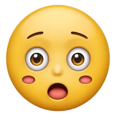 Emoji in shock yellow sticker