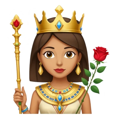 woman, Egypt, rose, scepter sticker
