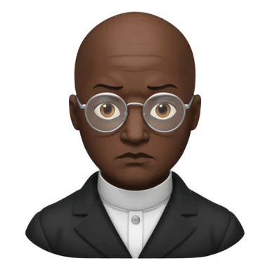 morpheus, bald, glasses, black skin sticker