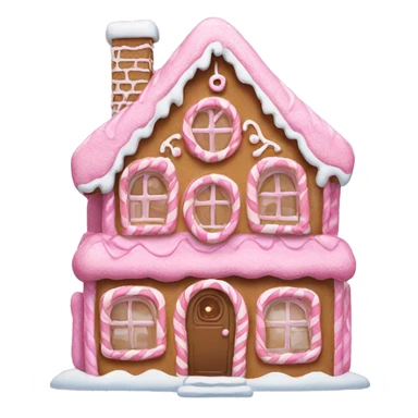 Pink gingerbread house sticker