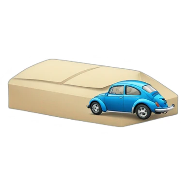 blue vw beetle sticker