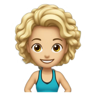 MARI chelo en el gym sticker