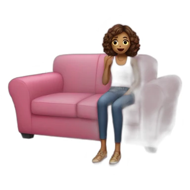 a-girl-watching-tv sticker