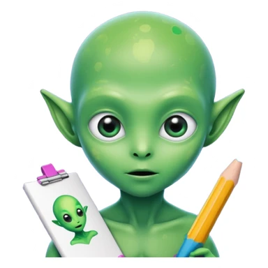 
Alien kid drawing stars





 sticker