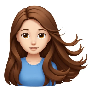 Girl flipping hair sticker