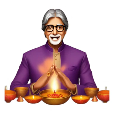 amitabh bachchan celebrating Diwali  sticker