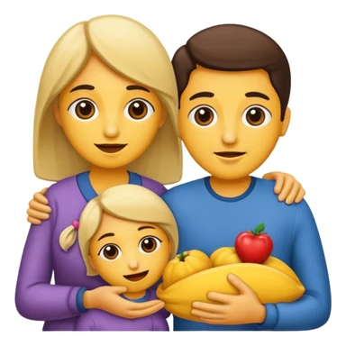 familia besandose sticker