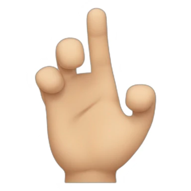 una mano con el dedo de en medio estirado y el resto encogidos sticker