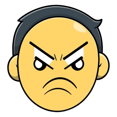 pissed and disgusted face sticker