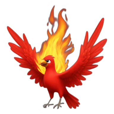 liverpool red bird on fire sticker