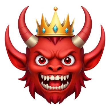 Demonio con corona sticker