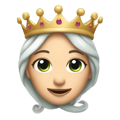 girly snake emoji with crown sticker
