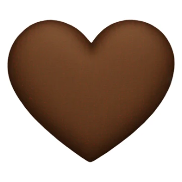 Flannel brown heart sticker
