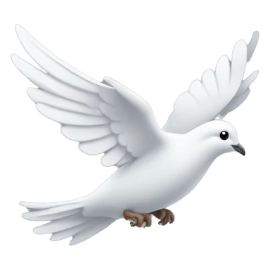 Dove flying facing right sticker