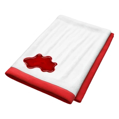Sanctuary towel with blood on it period pad sticker