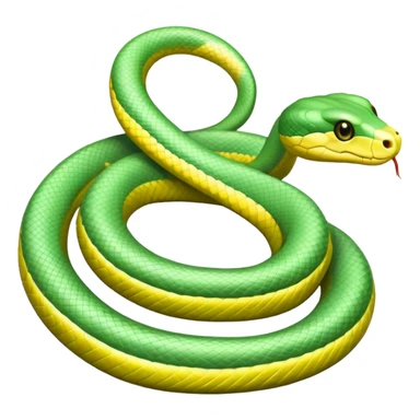 A cute pastel green snake sticker