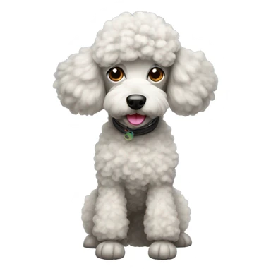 A poodle with socks sticker