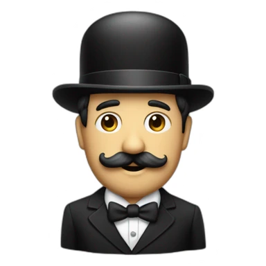 person-in-black-suit-with-charlie-chaplin's-moustache But not the hat with-right-arm-to-the-sky-palm-to-the-ground-and-other-arm-glued-to-the-side-of-the-body sticker