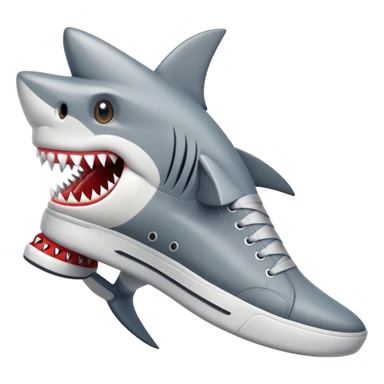 shark wearing shoes sticker