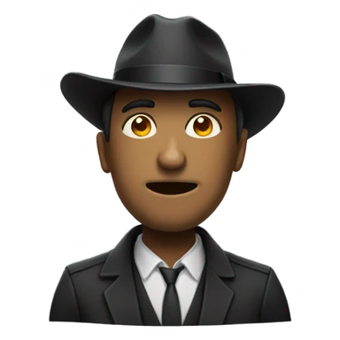 MysteriouMan with fedora  sticker