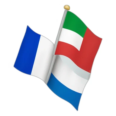 France and Italy Flag Together sticker