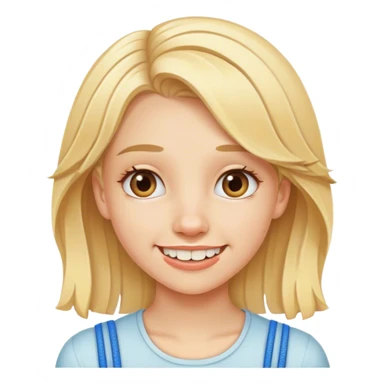 Blonde girl with braces sticker