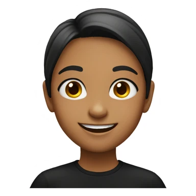 smiling girl in black shirt sticker