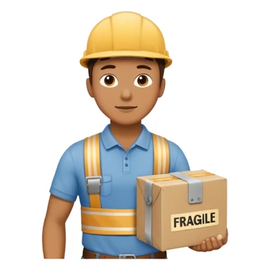 Apartment Mover, Fragile-Label Runner + tape belt. sticker