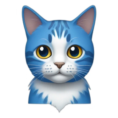 Un chat bleu sticker