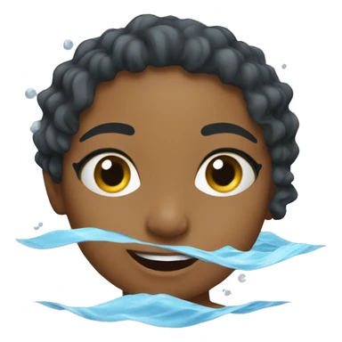 Woman swimming in ocean  sticker