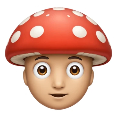 Mushroom person, mushroom with eyes sticker