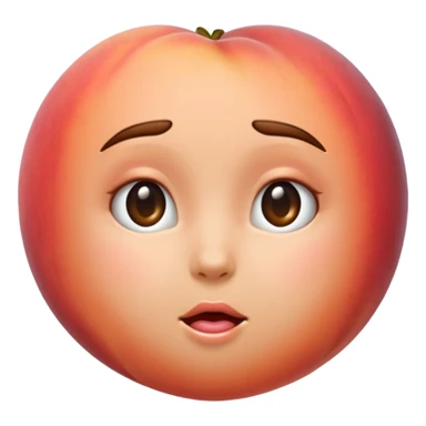 Peach emoji slapped  sticker