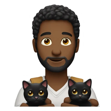 men holding two black cats  sticker