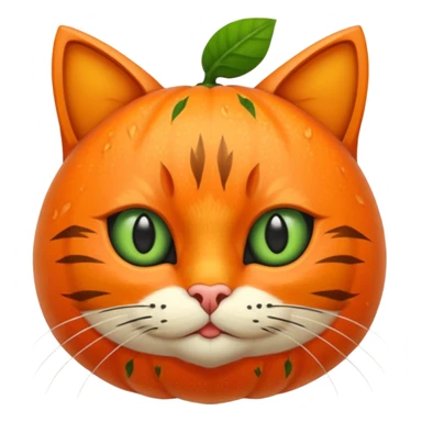 Orange cartoon Katze mit schwarzem melonenhut sticker