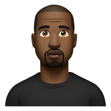 seriuos kanye west in black t-shirt sticker