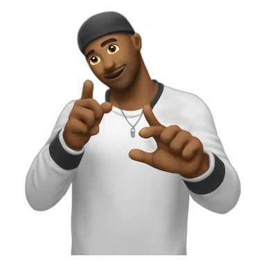 Jul rappeur signe des mains sticker