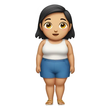 Fat short Filipino girl sticker