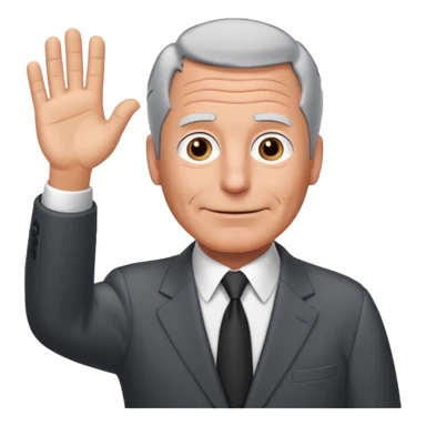 Create an emoji of Epstein waving to the camera in Family Guy style but make it especially like Epstein and not like all old guys sticker