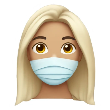 Beauty face mask with sad emotion sticker