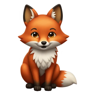 Fox, curvy sticker