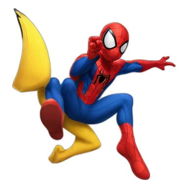 Spider man sur Pikachu sticker