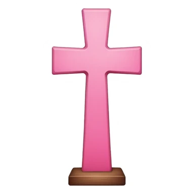 Pink cross sticker